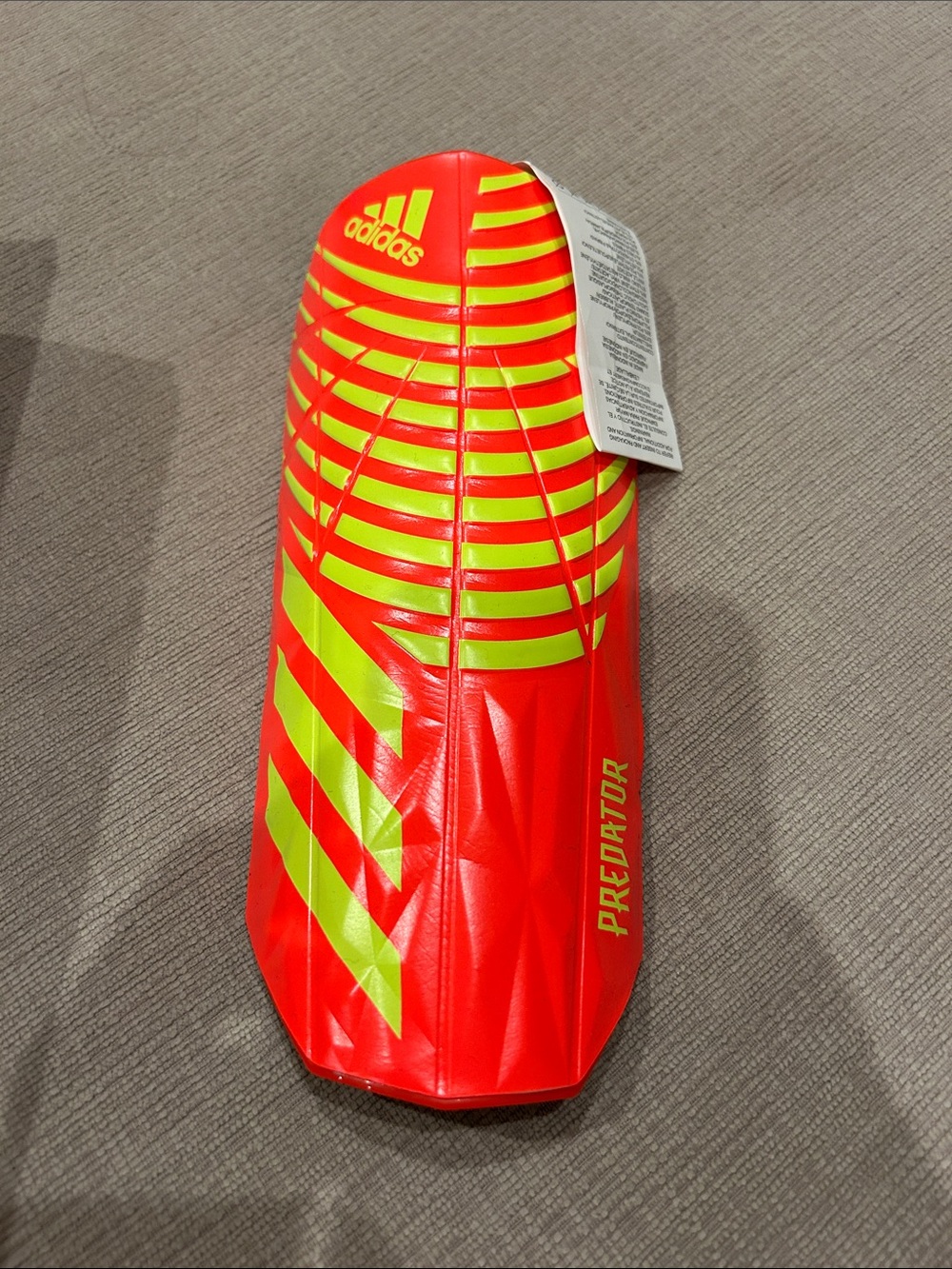 adidas Predator Shin Guards in Red with Yellow Accents image 2